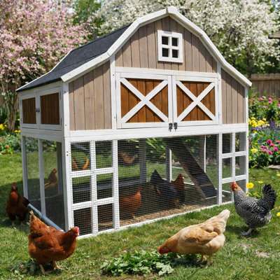 Bodnar 26.3 Square Feet Chicken Coop with Chicken Run For Up To 6 Chickens