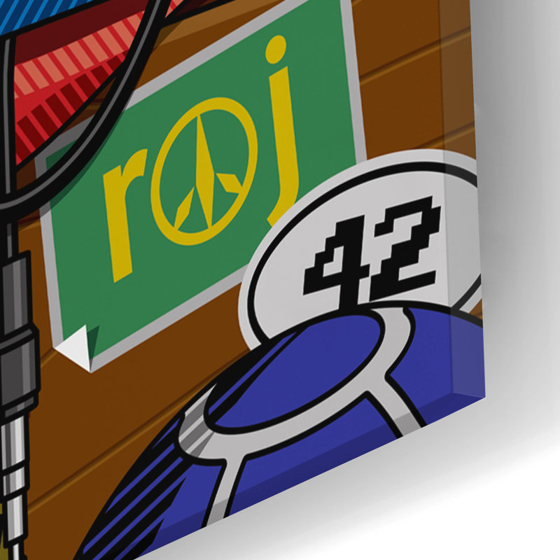 «Geek Chic» par Ron Magnes, art mural en verre acrylique, H 24 po x l 16 po x P 0,2 po