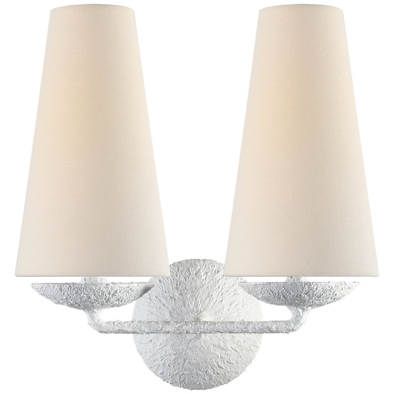 AERIN Fontaine Double Sconce, Plaster