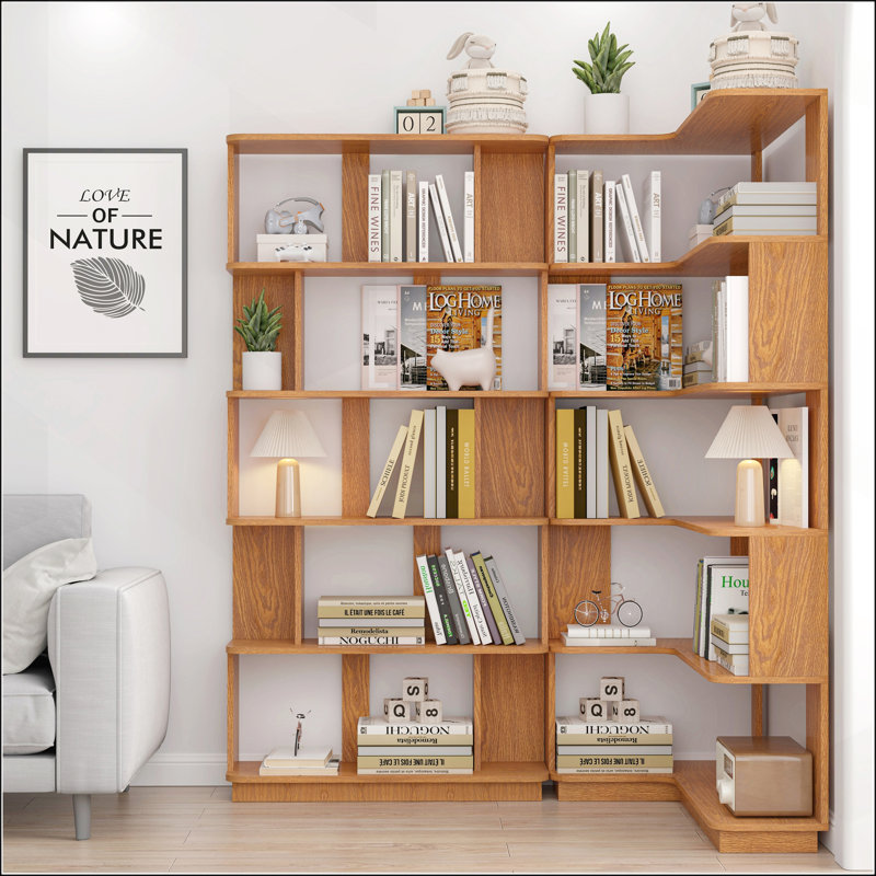 Ensemble de bibliothèque d'angle et de bibliothèque extensible pour des solutions de bureau à domicile polyvalentes