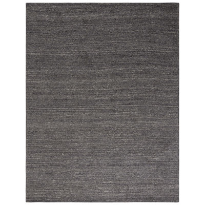 Misak Hand Tufted Wool/Cotton & Other Fiber Solid Color Rug in Gray
