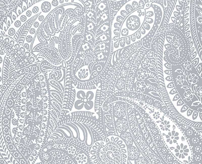 Papier peint imprimé cachemire, Gris