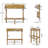 Bushnell Solid Wood Bar Set with Stools-27764960