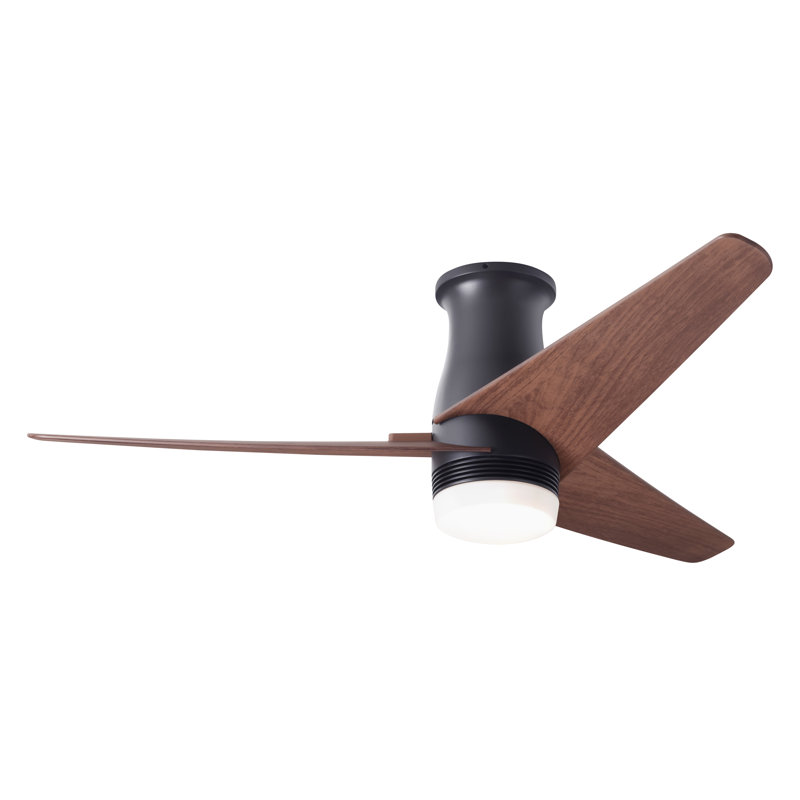 Velo 48'' Ceiling Fan with LED Lights, Wall Control, Dark Bronze, Mahogany