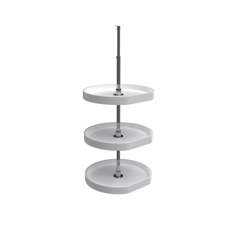 Polymer D Shape Pull Out Pantry, 20" W, White
