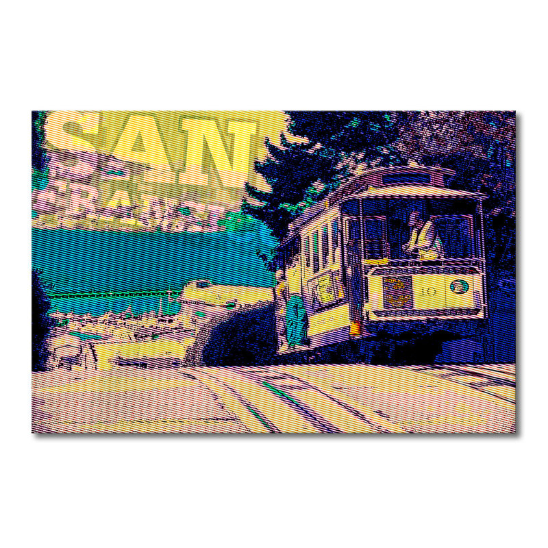 San Francisco - Stretched On Wooden Frame Print on Canvas, 80cm H x 120cm W x 2cm D