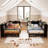 Daybed With 2 Drawers Led Corner Bed With Bookcase & Charging Station Metal Platform Bed Frame For Bedroom, Guest Room-781603190