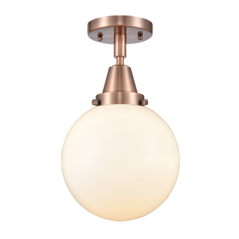 Plafonnier encastré en verre Alfonsa, Ampoule non incluse, Oui, Cuivre antique