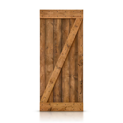 Porte de grange en bois lambrissé