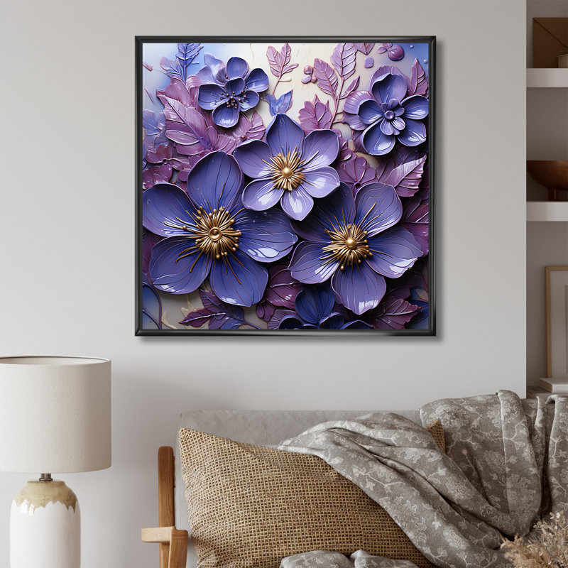 Royal Elegance II sur impression sur toile, H 16 po x l 16 po x P 1 po, Cadre flottant noir