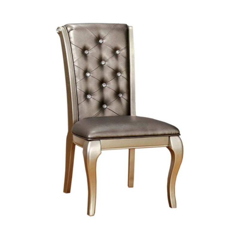 Chaise rembourrée en bois massif Jelia