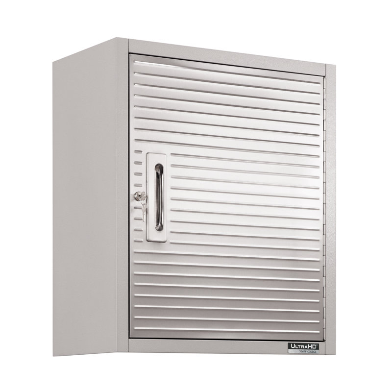 Armoire murale à porte simple UltraHD Seville Classics, l 24 po x P 12 po x H 28 po, Granite