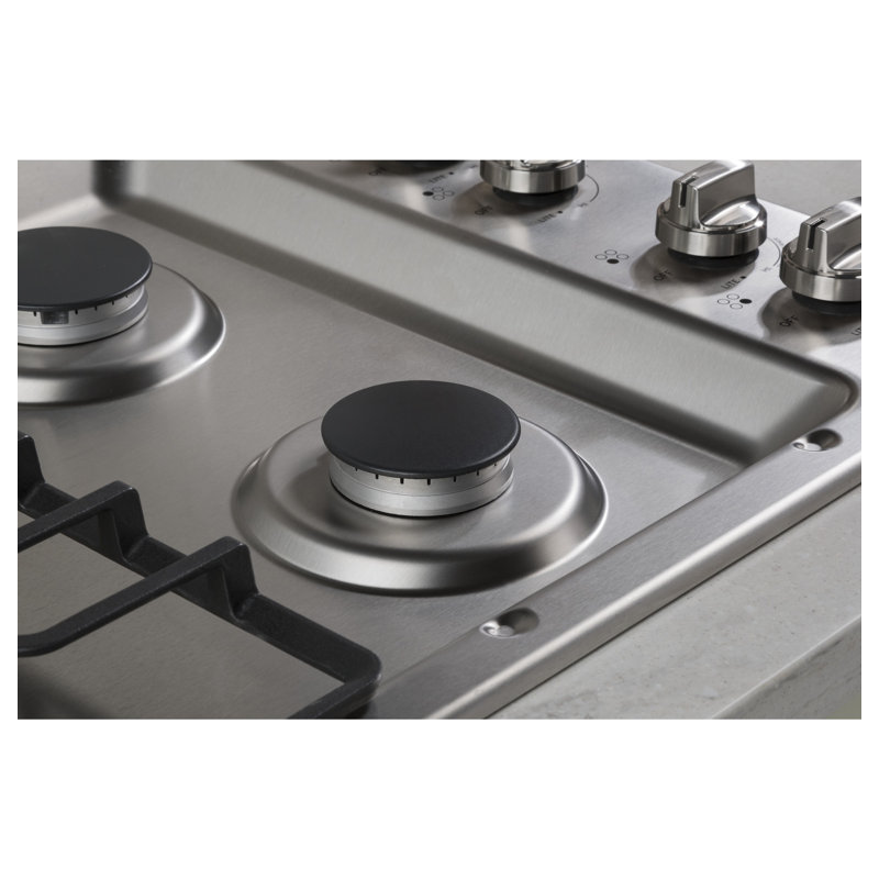Built-in 30" Gas Cooktop with 4 Burners, Stainless Steel
