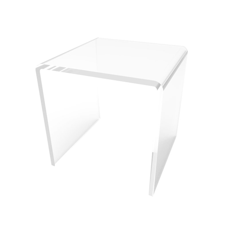 1 Riser Combo 2" Cube 3-Sided Plexiglass Pedestal Lucite Acrylic Display Risers Jewelry, Clear