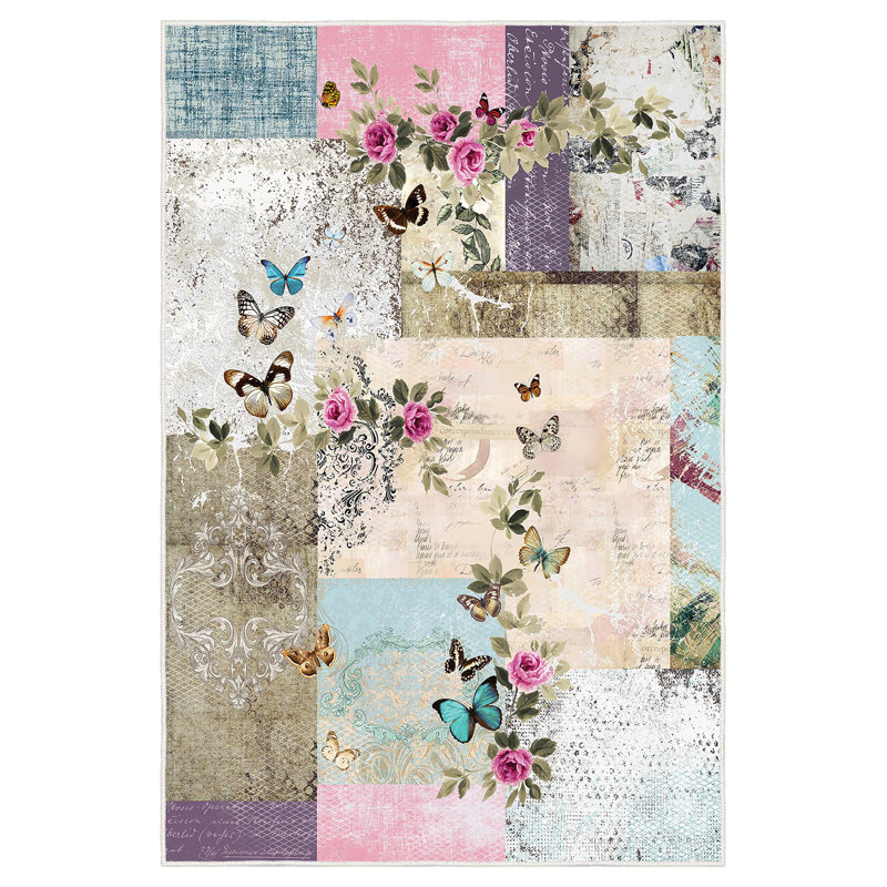 Luxurious Woven Carpet, 2.6 x 4.0 ft | 100% Polyester, 650 g/m², 8 mm Pile Height | Antibacterial, Non-Slip Underside | Machine Washable & Easy Care | Perfect for Home Decor, Living Room & Bedroom