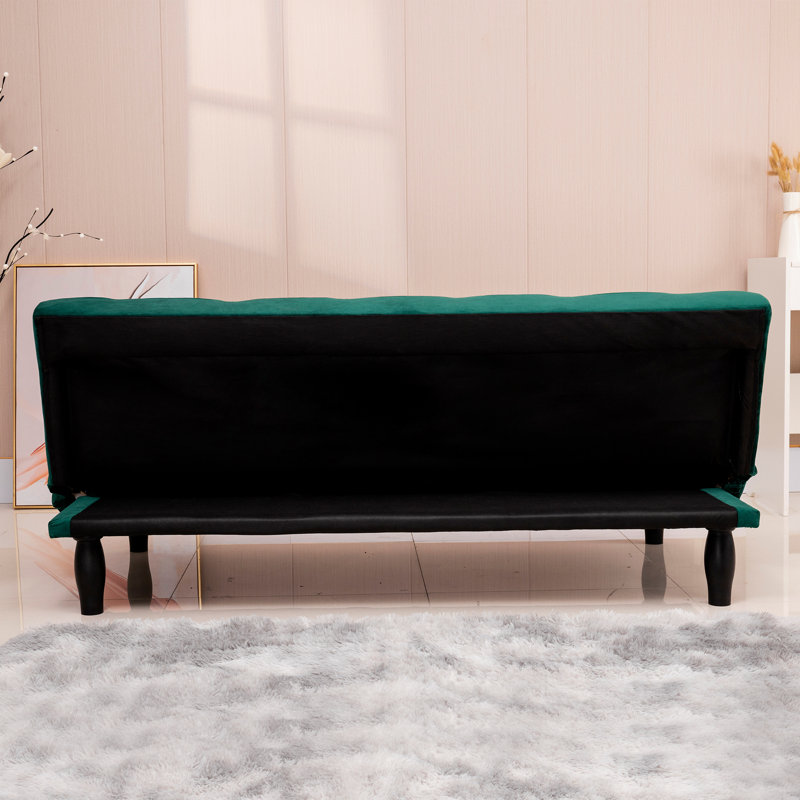 66 Inch Velvet Living Room Sofa, Green
