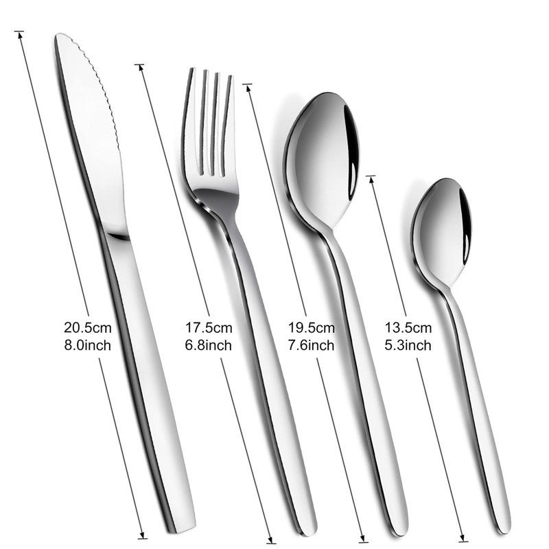 Cutlery Set, 32 Piece Cutlery Set For 8 People, Stainless Steel Knife And Fork Sets, Silverware Set Ideal For Home/ Party/ Restaurant, Mirror-Polished & Dishwasher-Safe