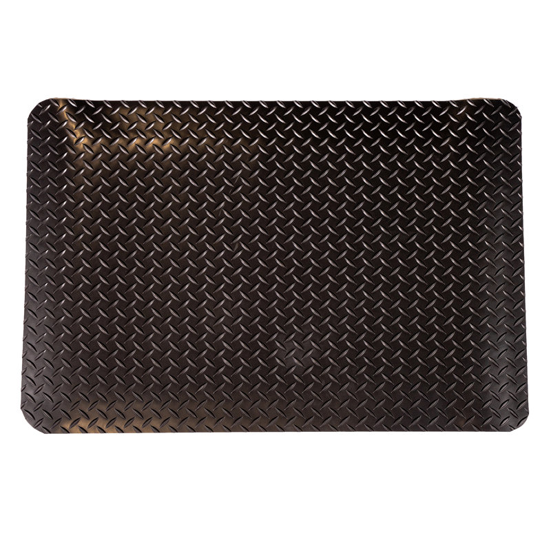 Tapis anti-fatigue diamond Venezia, Rectangle l 2 pi x L 3 pi, Noir