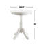 Table d'appoint ronde à piédestal, blanc