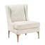 Fauteuil d'appoint à oreilles de luxe en chenille taupe de luxe avec ressorts ensachés, coussin réversible, pieds rembourrés en métal à finition dorée, coutures en losange, housse de coussin amovible, charge de 300 lb-202333875