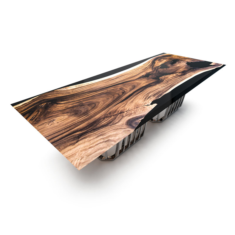 Kastalia Walnut Wood Dining Table, 108.3" L x 48"