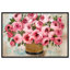 Art floral coloré sur toile avec pivoines roses par Hokku Designs