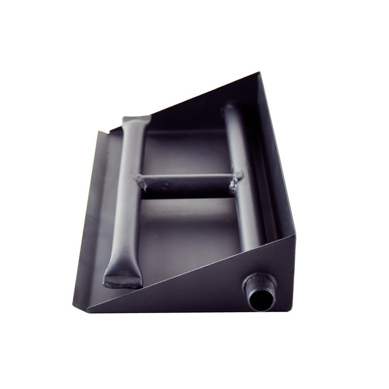 Brûleur à gaz double rangée Tretco - pour foyer ventilé - facile à installer, Acier thermolaqué