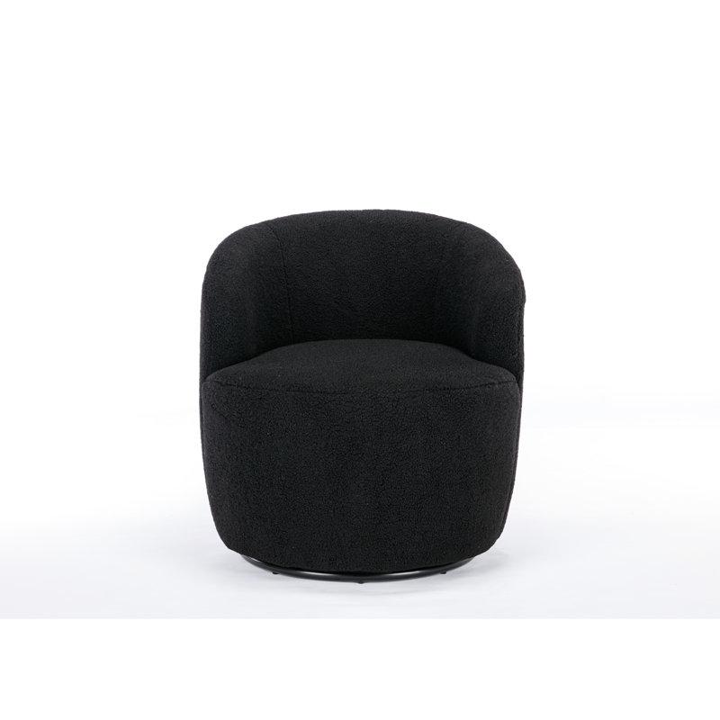 Fauteuil d'appoint confortable en tissu noir pour les espaces intérieurs Confort ergonomique