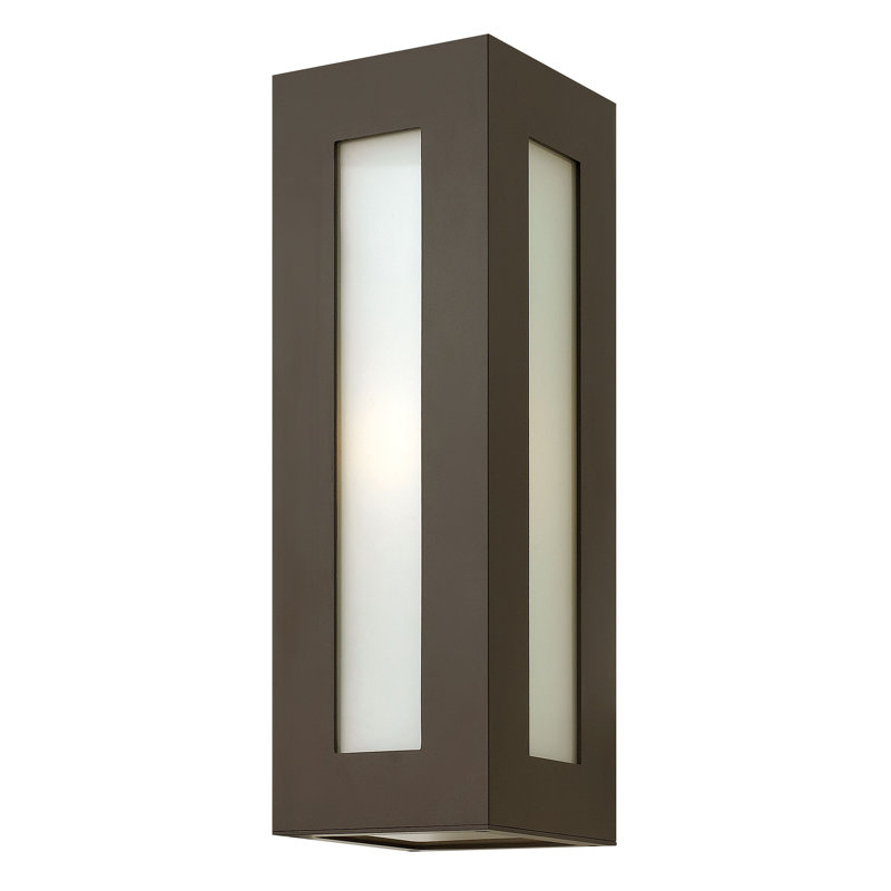 Plafonnier encastré d'extérieur 1 lumière Dorian, E26/Médium (Standard), H 18,75 po x l 6 po x P 6,75 po, Bronze