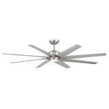 Roboto XL Indoor/Outdoor 8-Blade Smart Ceiling Fan 70" with 3000 LED Light Kit and Remote Control, Works With Alexa and iOS or Android App