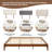 12 Inch Queen Solid Dry Bamboo Platform Bed Frame With Wood Slats, No Box Spring Needed, Easy Assembly And Eco-Friendly Design-1176859010