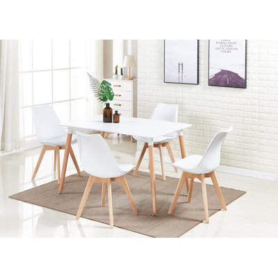 Zane 4 Person Modern Dining Table Set