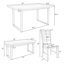 6-Piece Contemporary Dining Set with Cushioned Seating and Premium MDF