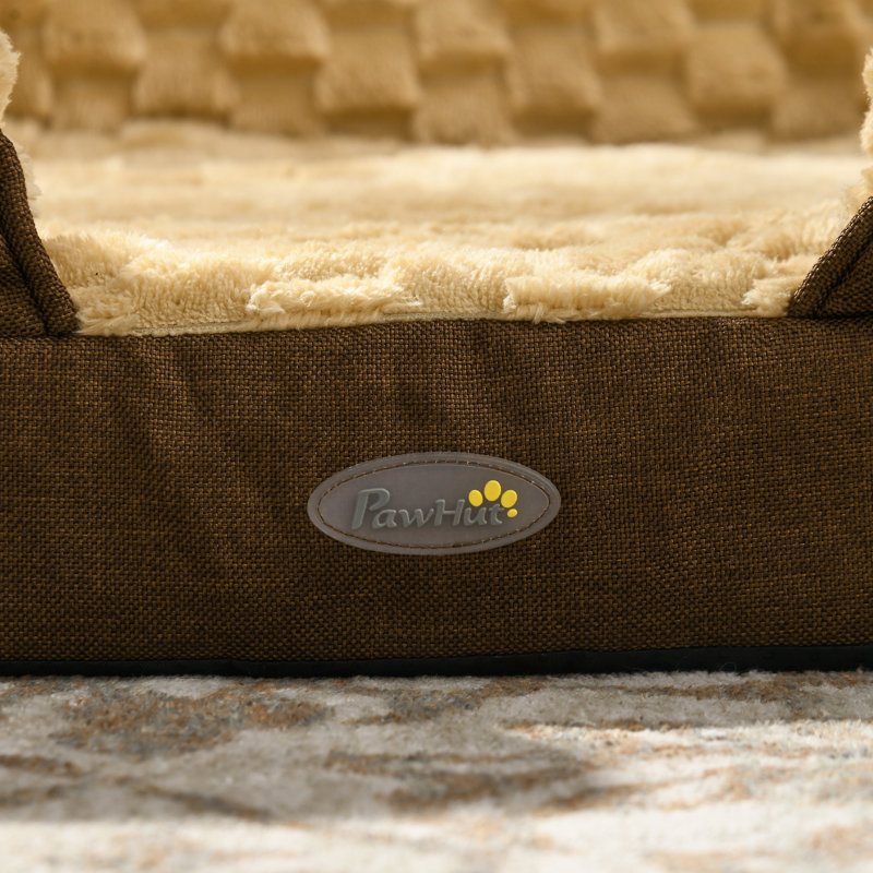 Polyester Pet Bed, 18cm H x 70cm W x 50cm D, Brown