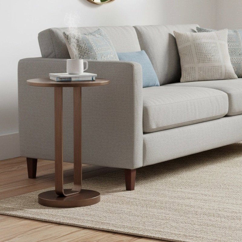 Table d'appoint ronde en bronze antique Tareel