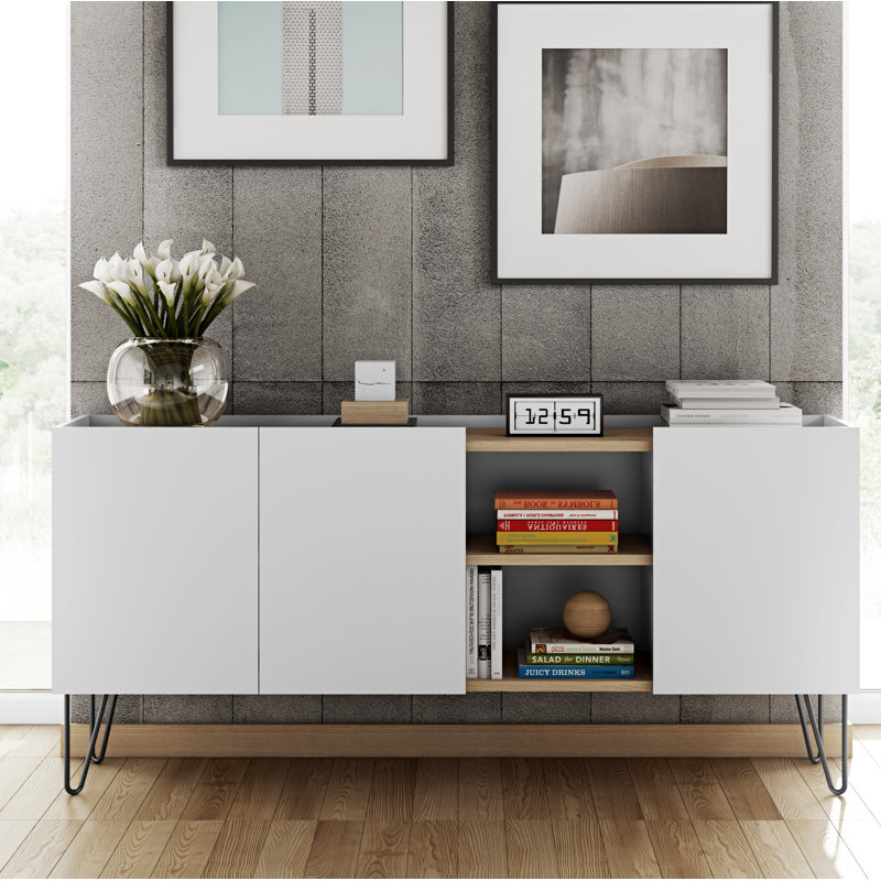 Tynan 180cm Sideboard, White/Oak
