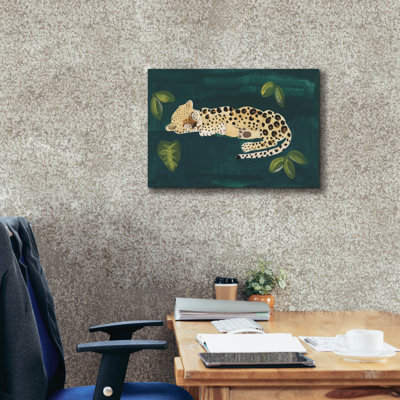 Epic Graffiti 'Lethargic Leopard 2'  by Alicia Longley Canvas Wall Art, 26" x 18"