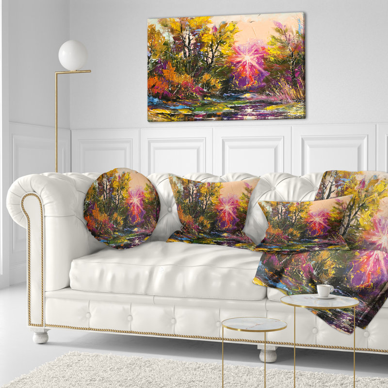 Coussin paysage «Farewell to Autumn», Rectangulaire, 12 po x 20 po