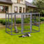 Cage à chat en bois avec toit imperméable et pédales réglables
