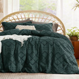 Bedsure  3 Pieces Embroidery Shabby Chic Home Bedding Duvet Cover