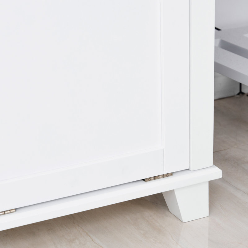 HOMCOM Tilt-Out Laundry Sorter Bathroom Cabinet
