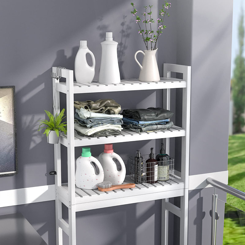 Rangement autoportant au-dessus de la toilette Heydar, Blanc