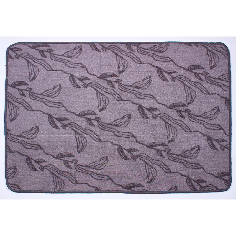Tapis rayé gris foncé, Rectangle 2 pi x 5 pi