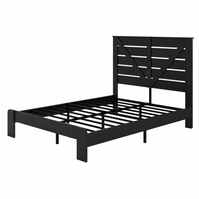 Bed Frame Headboard , Wood Platform Bed Frame