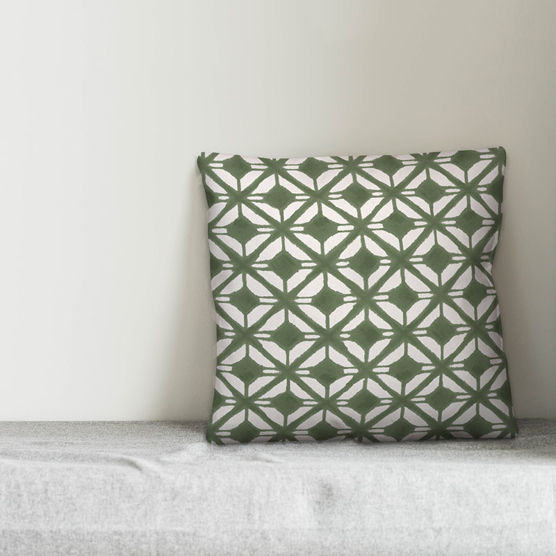 Insert de coussin carré abstrait en diamant, 20 po x 20 po