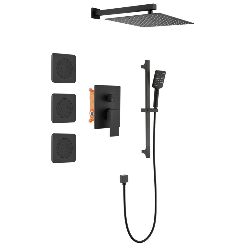 All-In-One Kit with Rough in-Valve, Matte Black