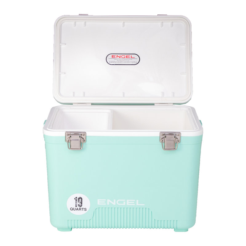 ENGEL 19 Qt Air Tight Dry Box & Insulated Ice Cooler with Shoulder Strap, Mint