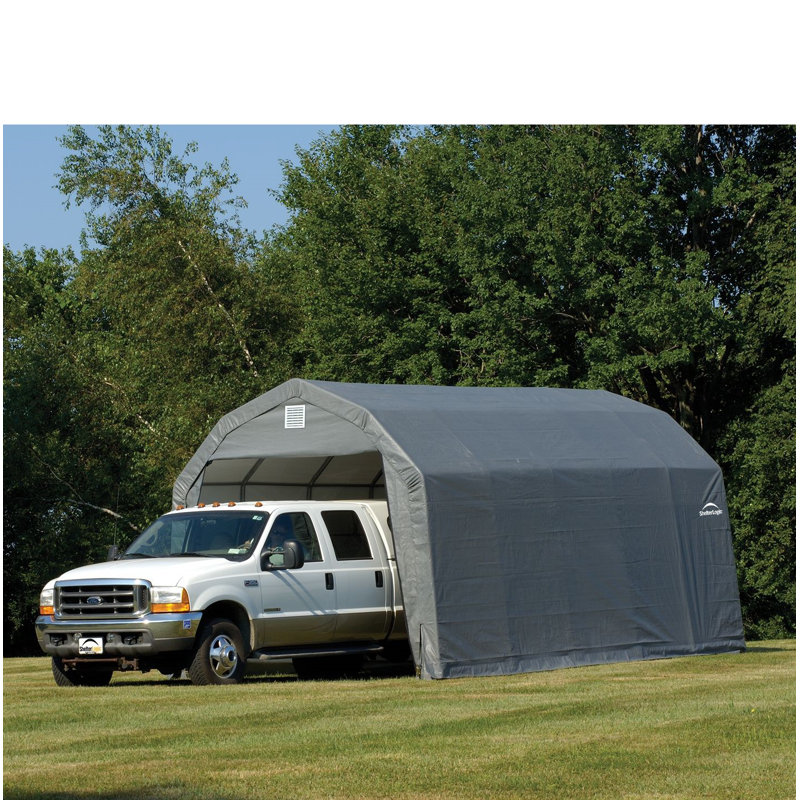ShelterCoat Garage Barn STD, Gray, 107.85" H x 142" W x 241.22" D