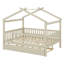 Lit double spacieux en bois avec lit gigogne intégré-736777024