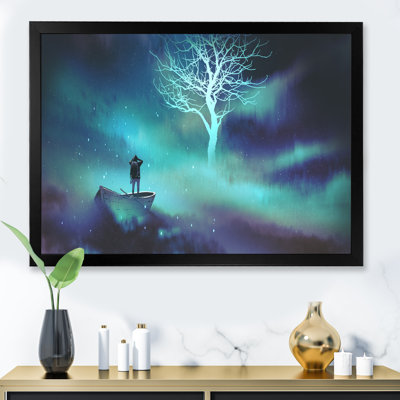 Video Game Man Lost In Mystic River - Modern Canvas Wall Art